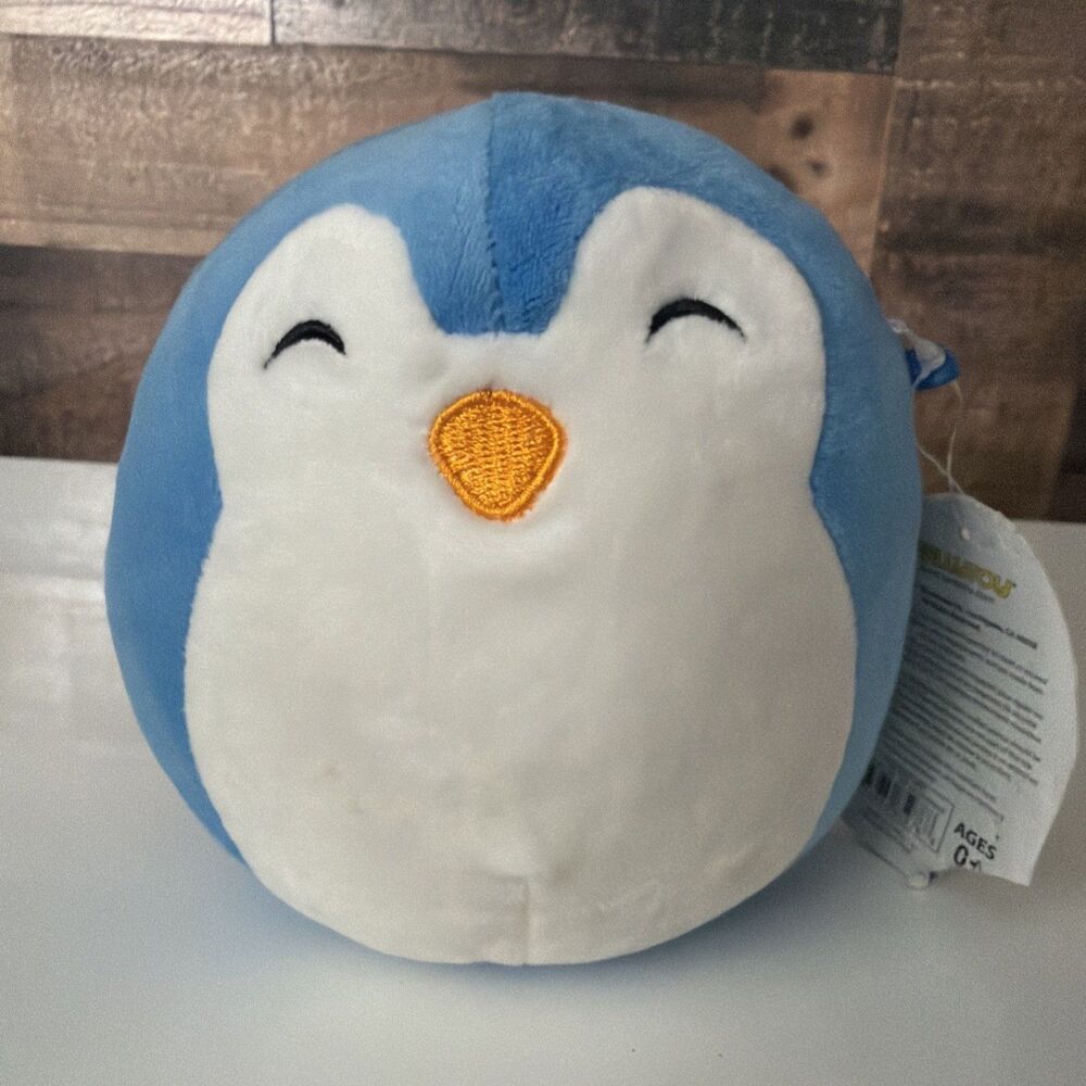 Squishmallow Puff Blue Penguin Stuffed Animal, Sea World Exclusive With Tags!